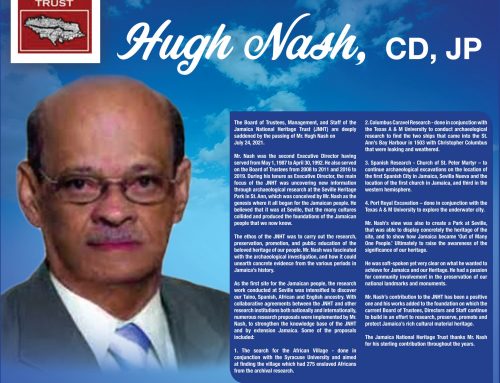 JNHT Salutes Hugh Nash, CD, JP